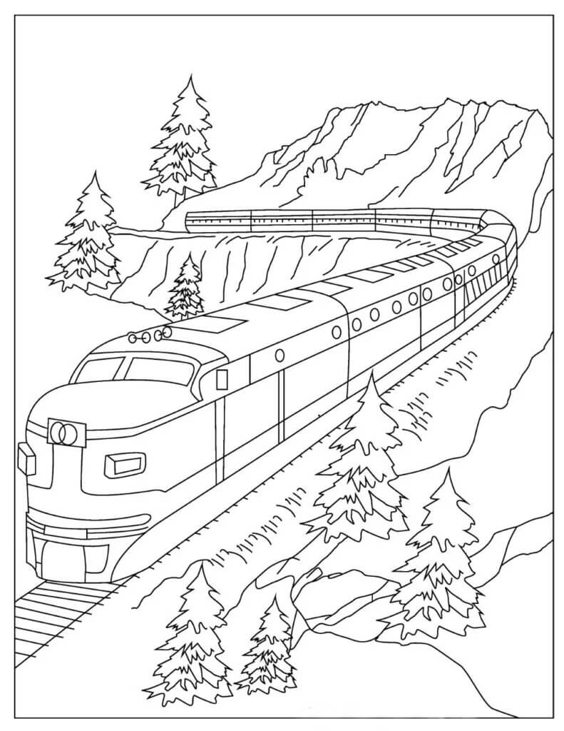 Målarbild Tåget