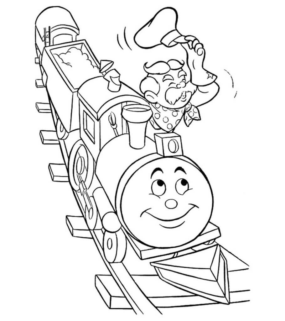 Målarbild Tecknat Tåg