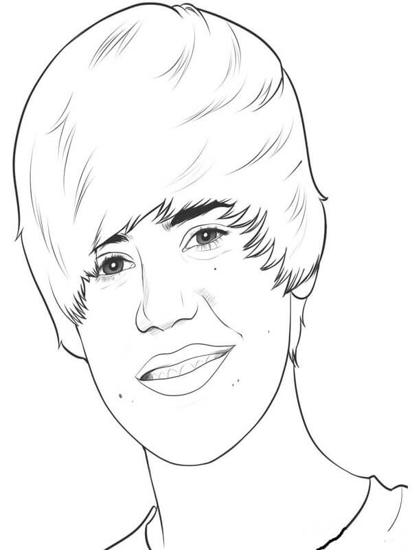 Målarbild Teckning av Justin Bieber