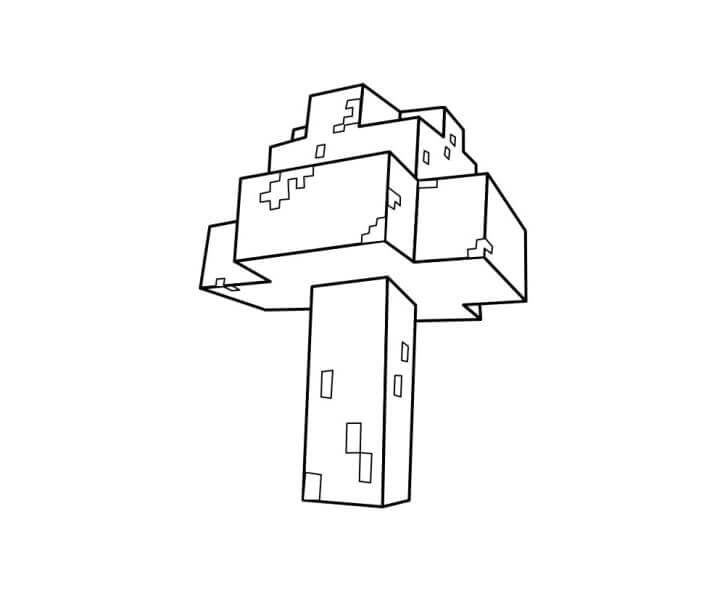 Målarbild Träd Minecraft
