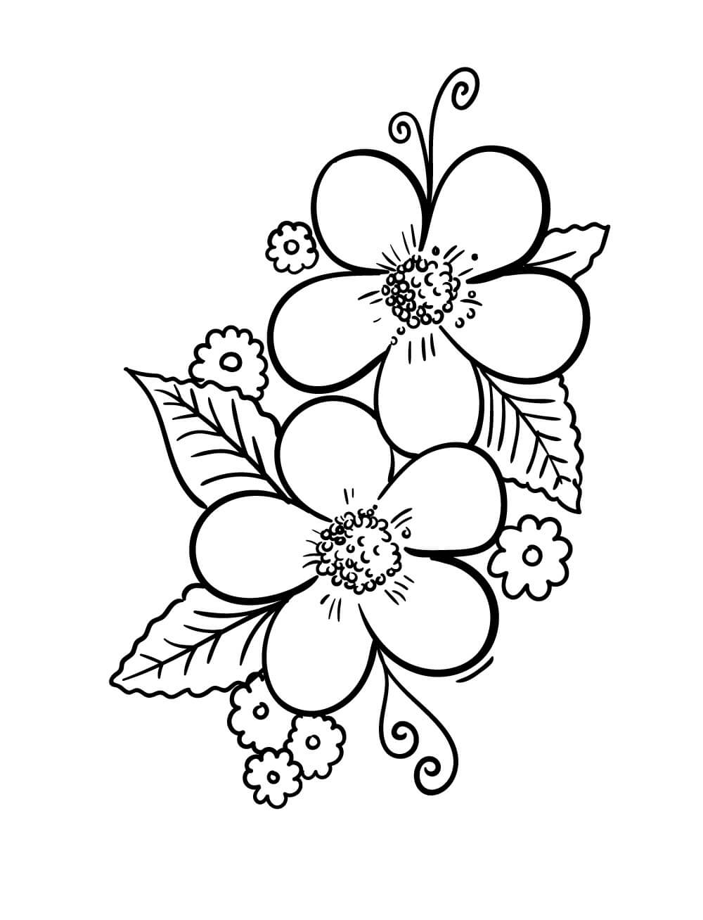 M larbild Fina Blommor Skiv Ut Gratis P Malarbilder se
