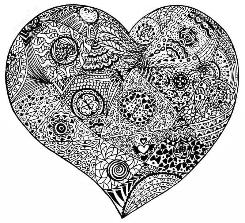 Målarbild Underbart Hjärta Mandala