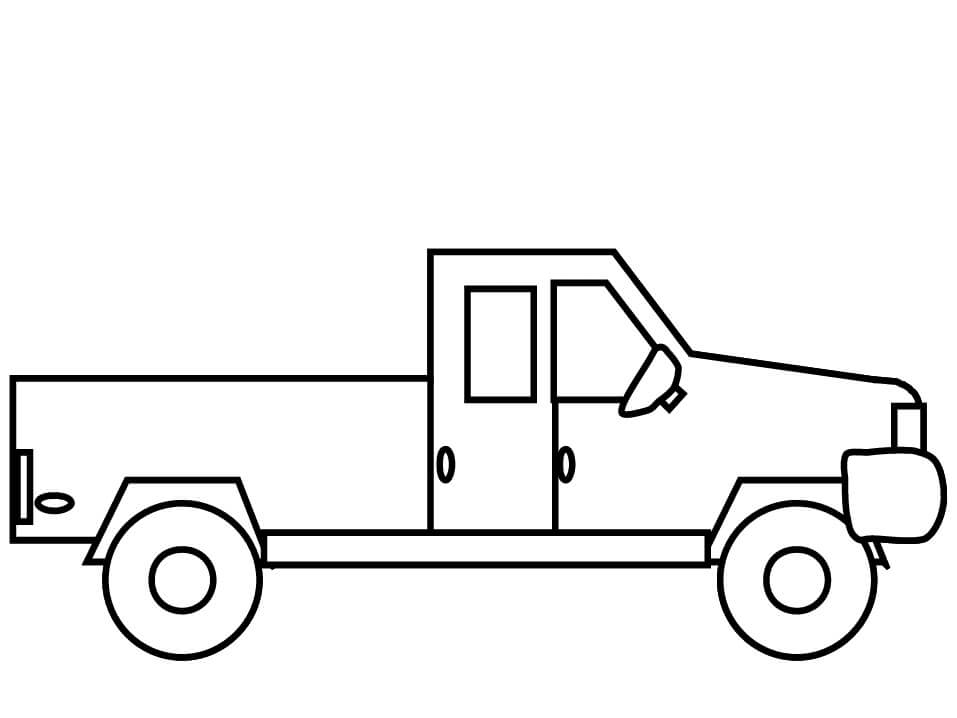 Målarbild Väldigt Enkel Lastbil