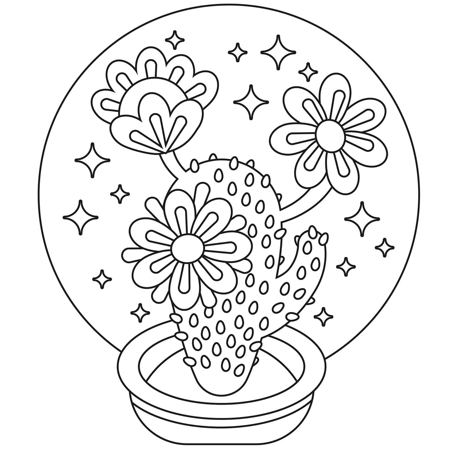 Målarbild Vacker Kaktus
