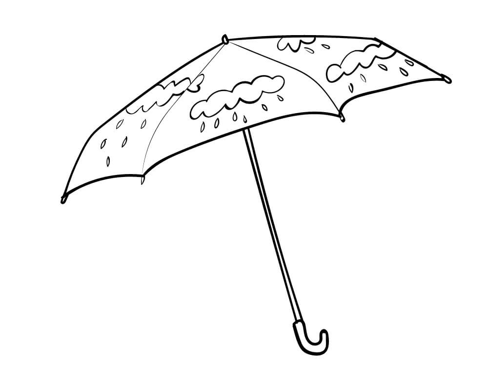 Målarbild Vackert Paraply