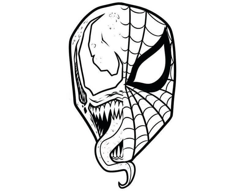 Målarbild Venom och Spindelmannen