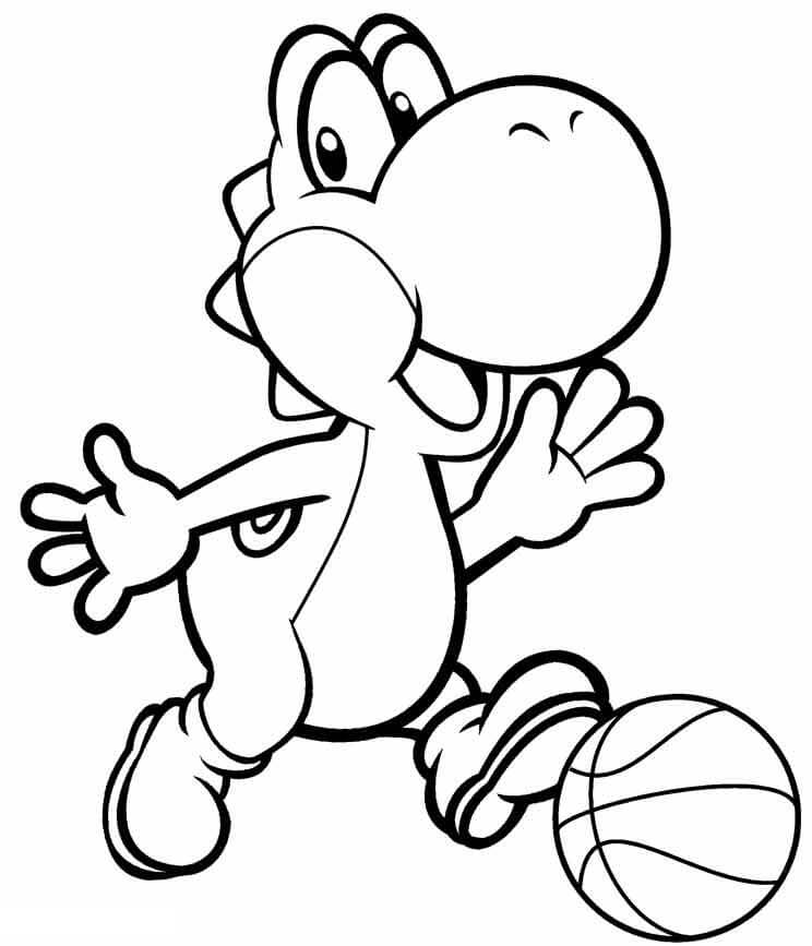 Målarbild Yoshi från Mario Bros