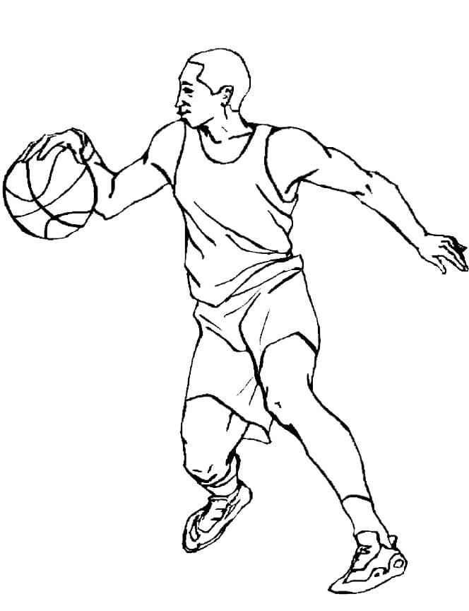 Målarbild Basketspelare