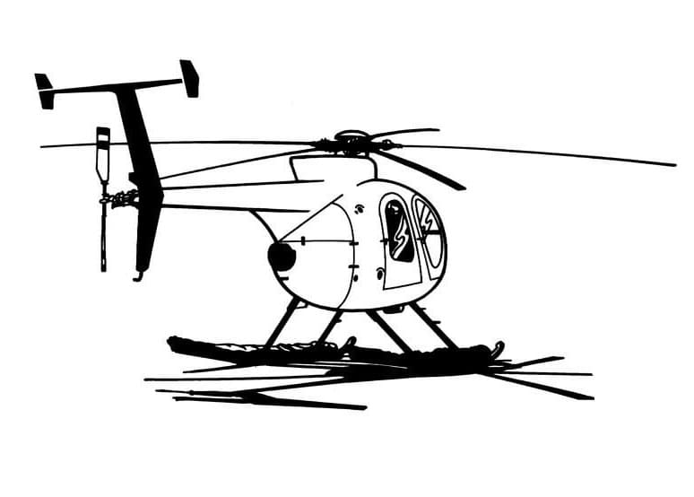 Målarbild Civilhelikopter