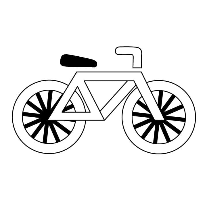 Målarbild En Enkel Cykel