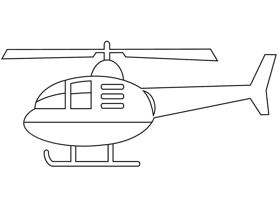 Målarbild En Enkel Helikopter