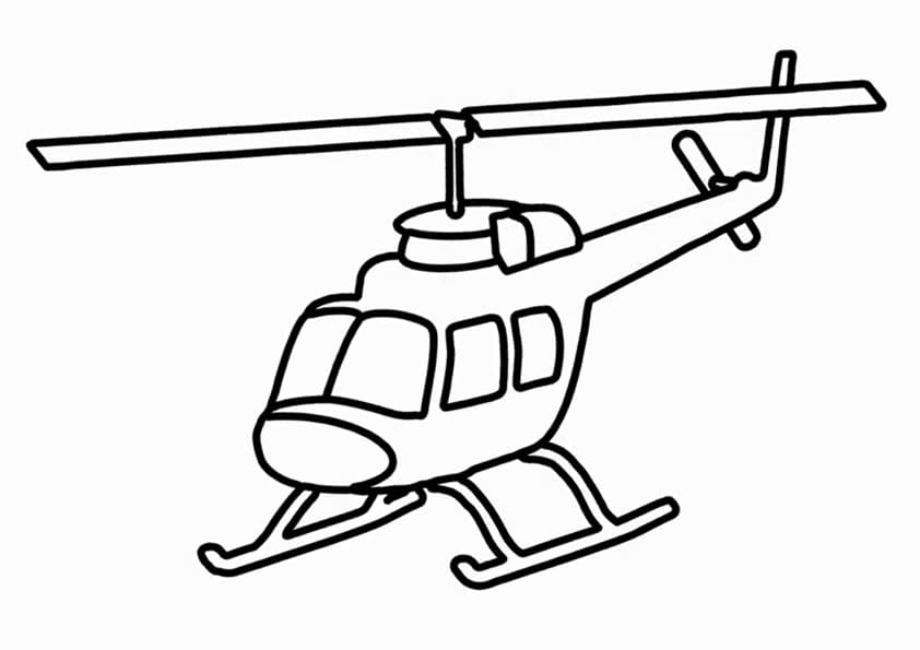 Målarbild En Helikopter