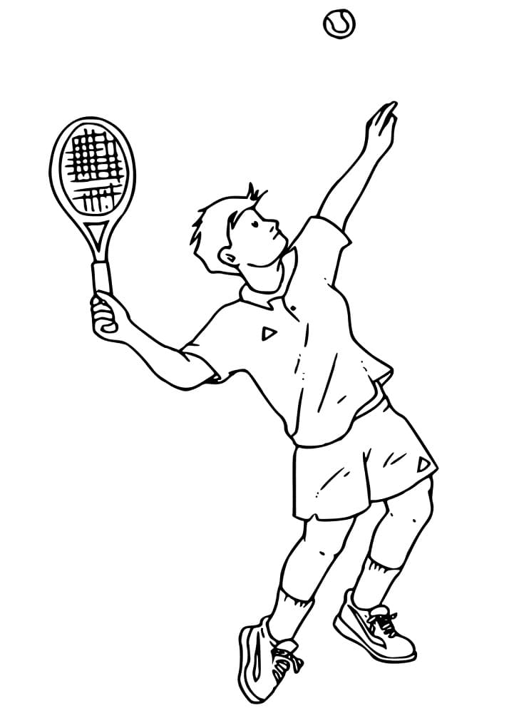 Målarbild En Tennisspelare