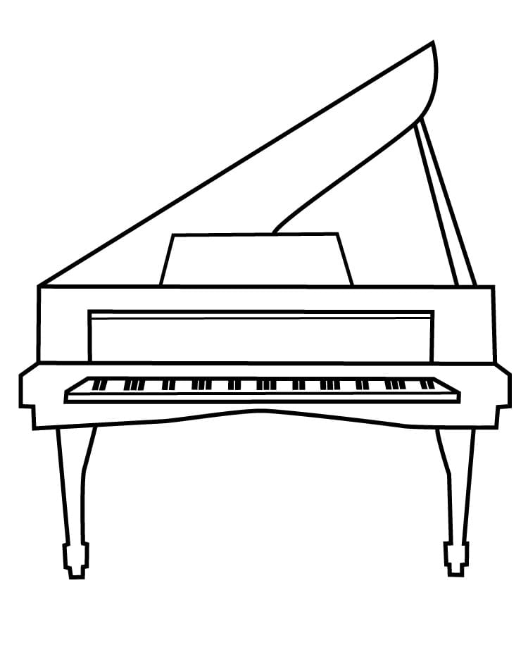Målarbild Enkelt Piano