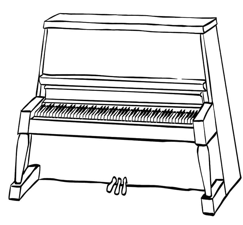 Målarbild Ett Piano