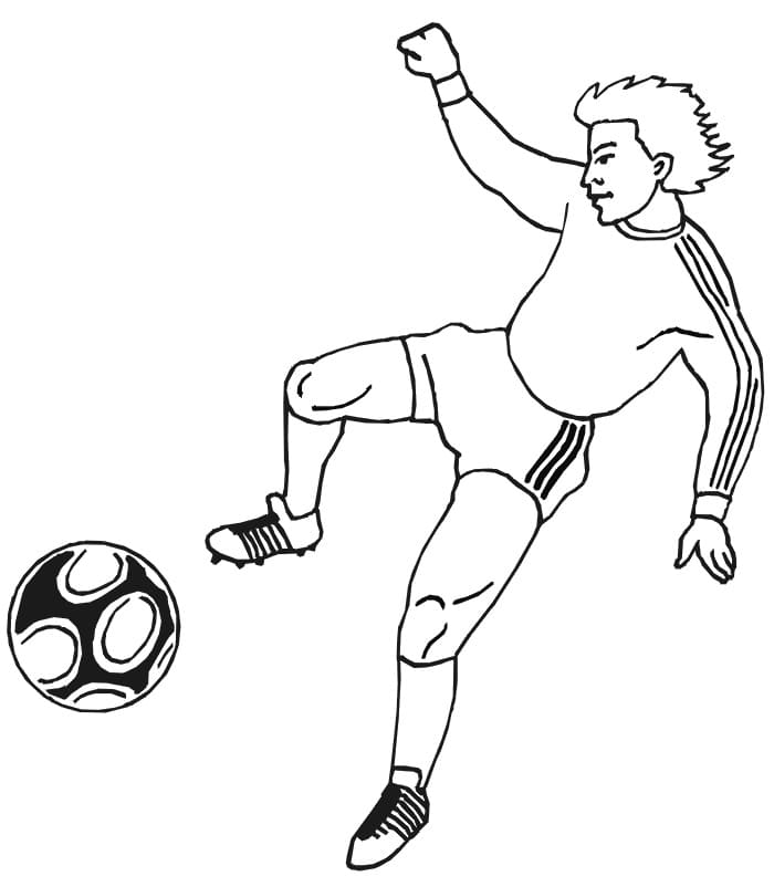 Målarbild Fotbollsspelare (4)