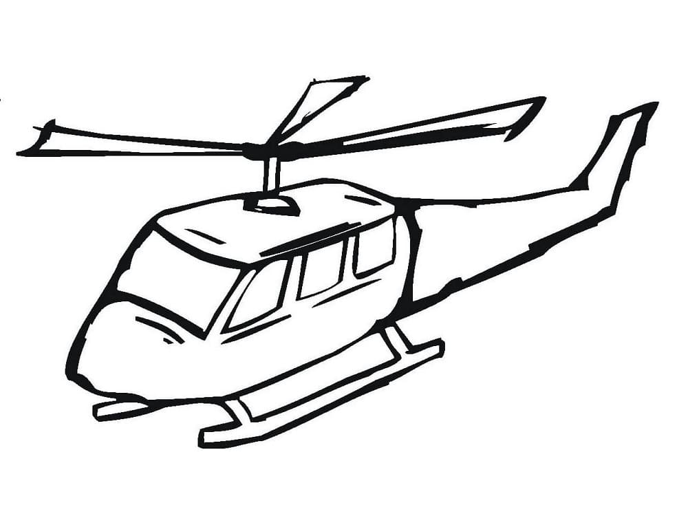 Målarbild Gammal Helikopter