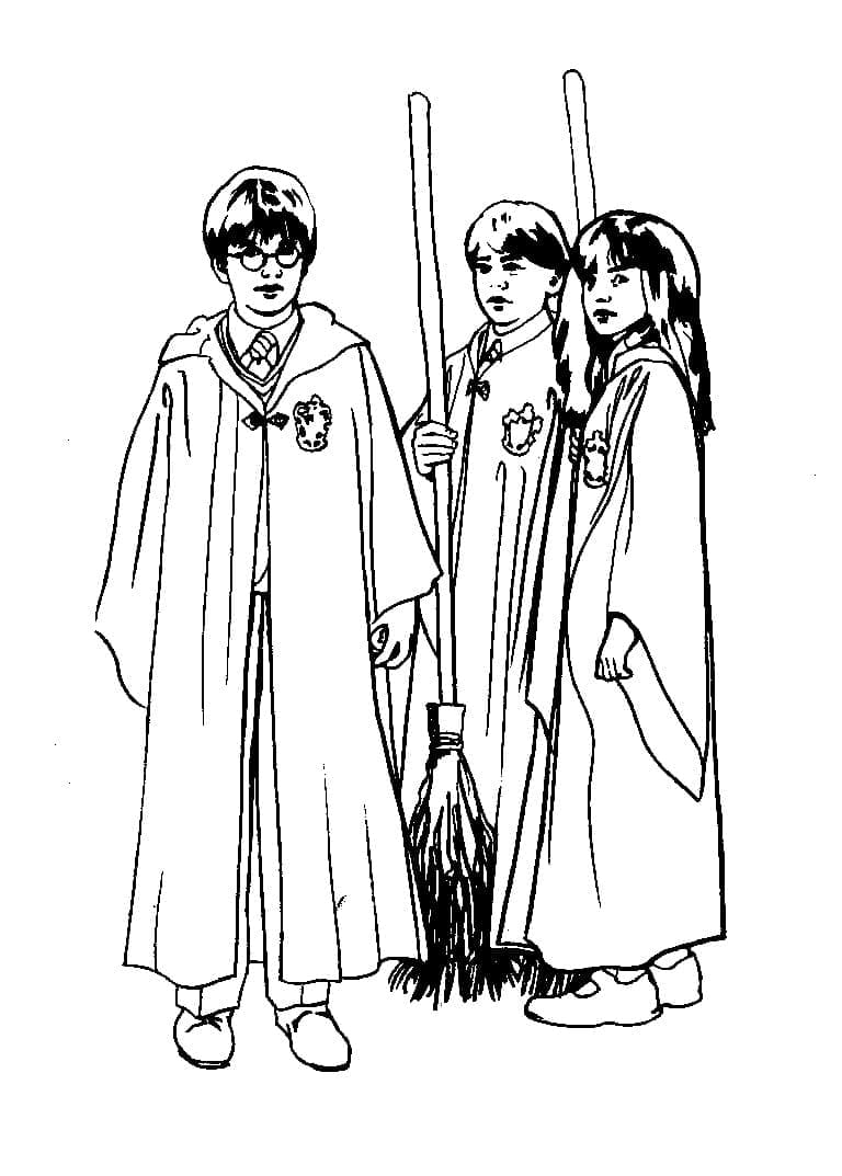 Målarbild Harry Potter och Vänner