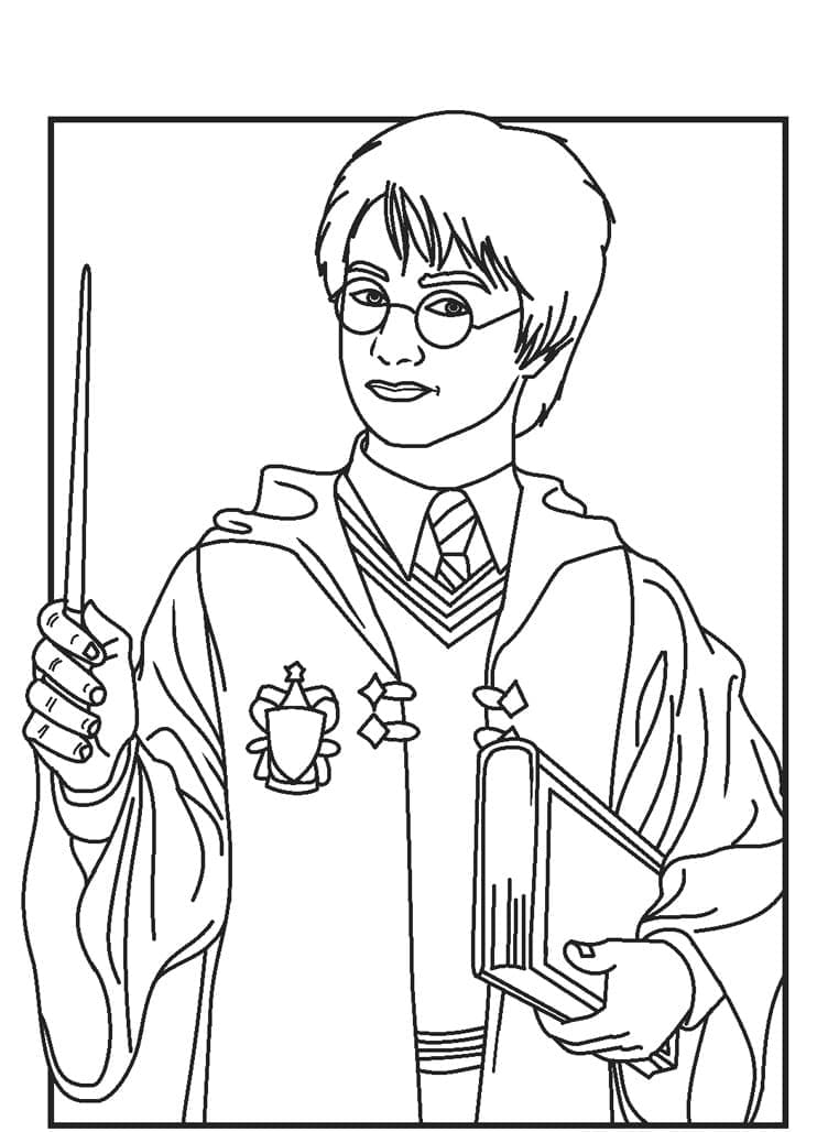 Målarbild Harry Potter och en Bok