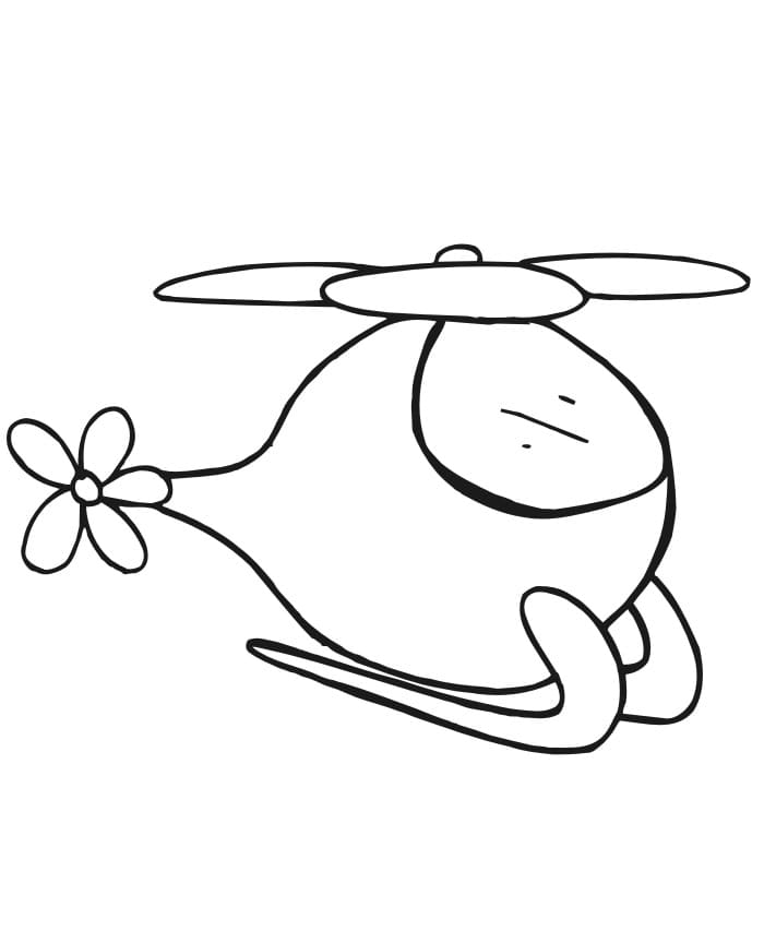 Målarbild Helikopter (2)
