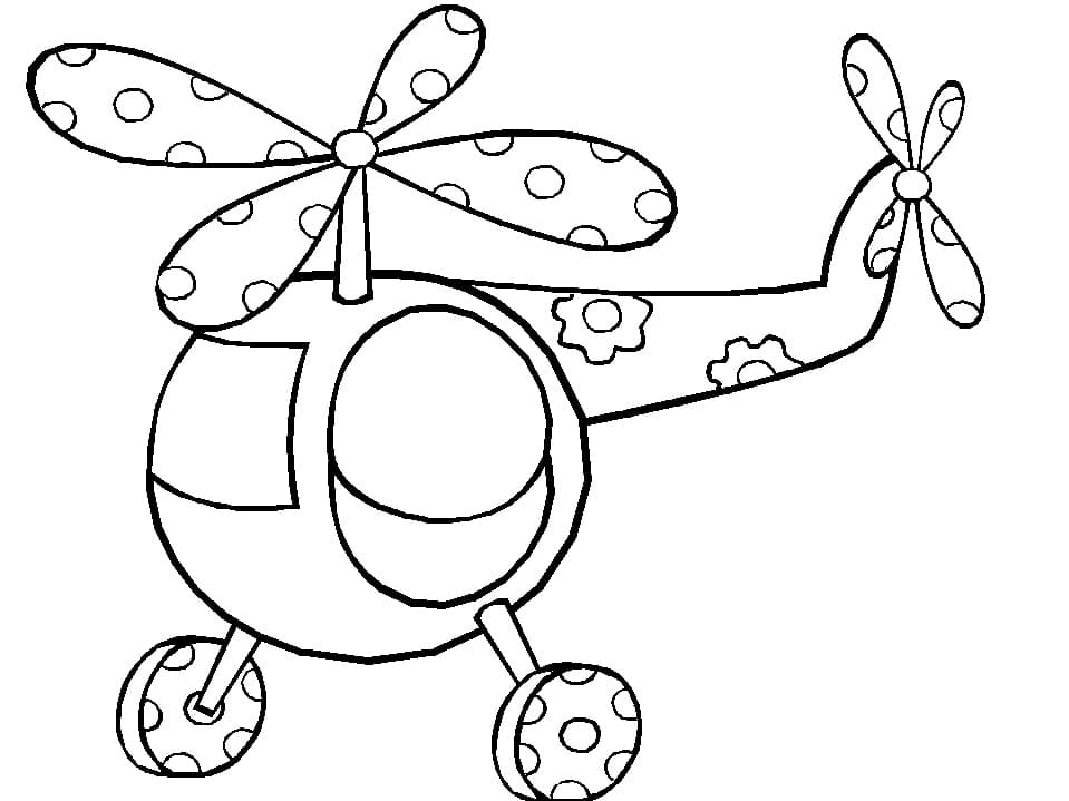 Målarbild Helikopter för Barn