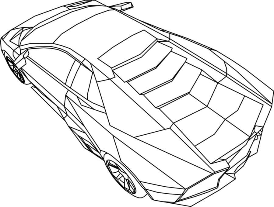 Målarbild Lamborghini Bil (2)