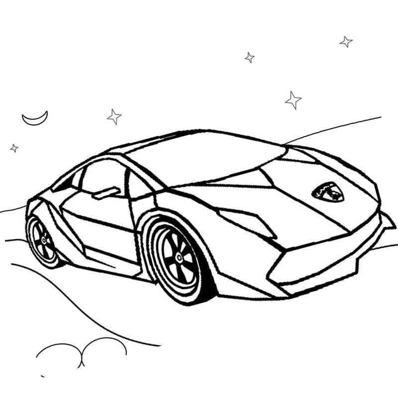 Målarbild Lamborghini Bil (4)