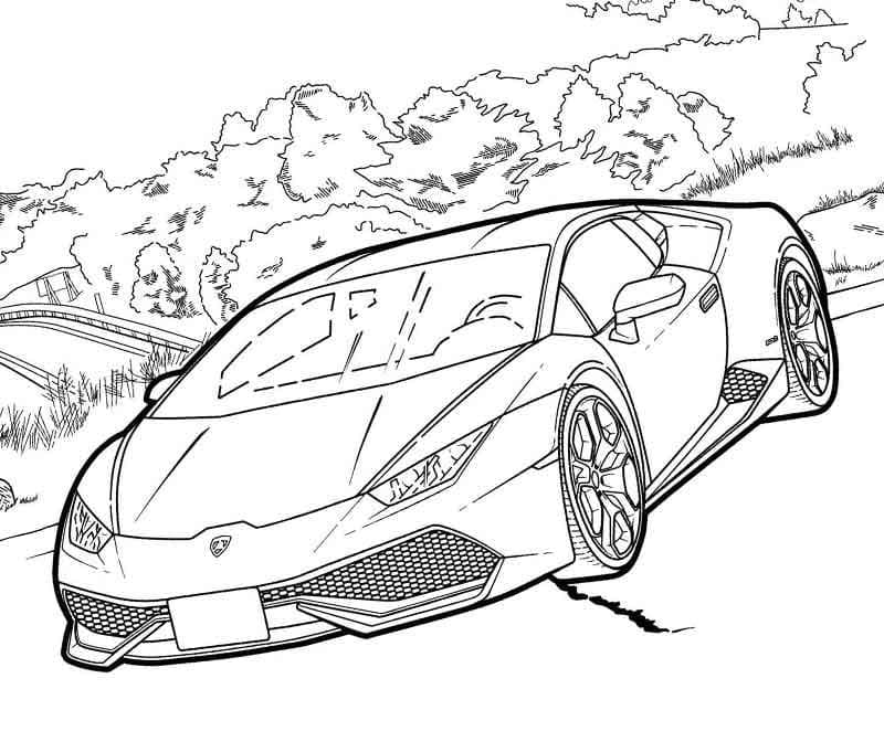 Målarbild Lamborghini Bil (6)