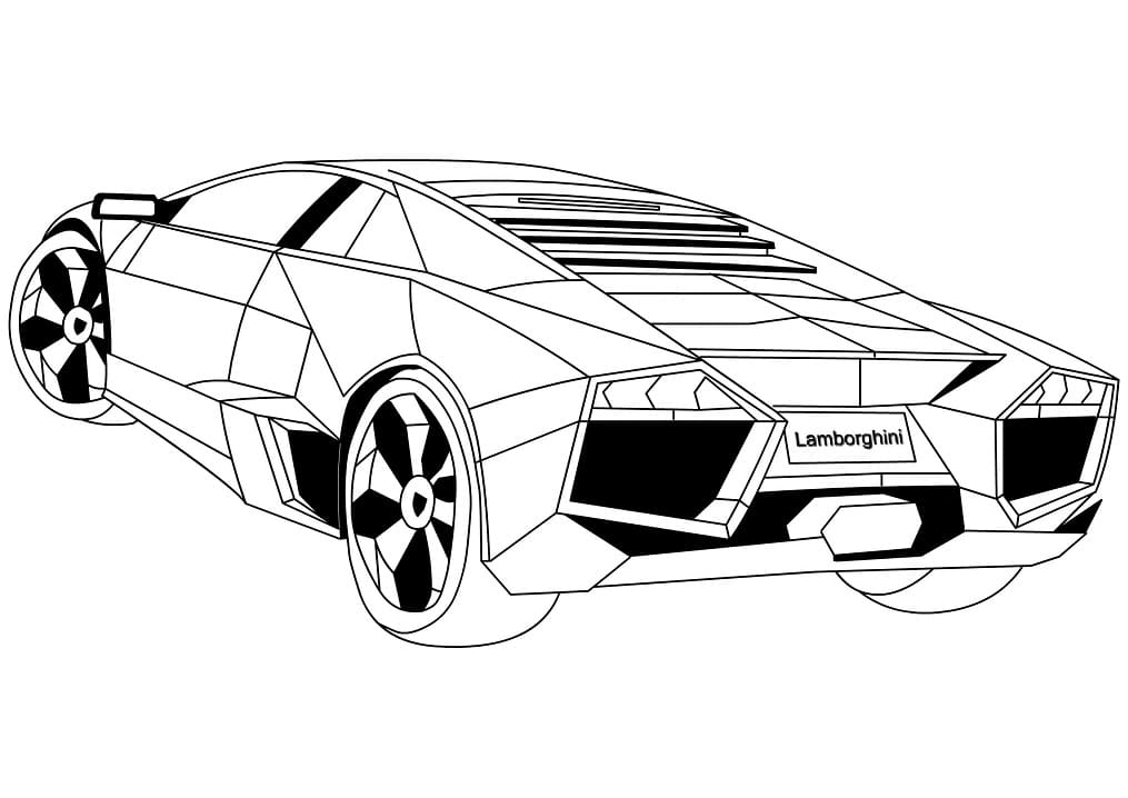 Målarbild Lamborghini Bil (7)