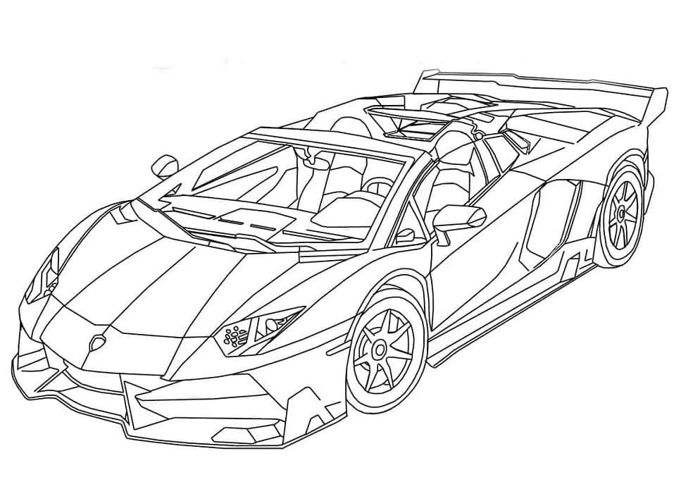 Målarbild Lamborghini Bil (9)