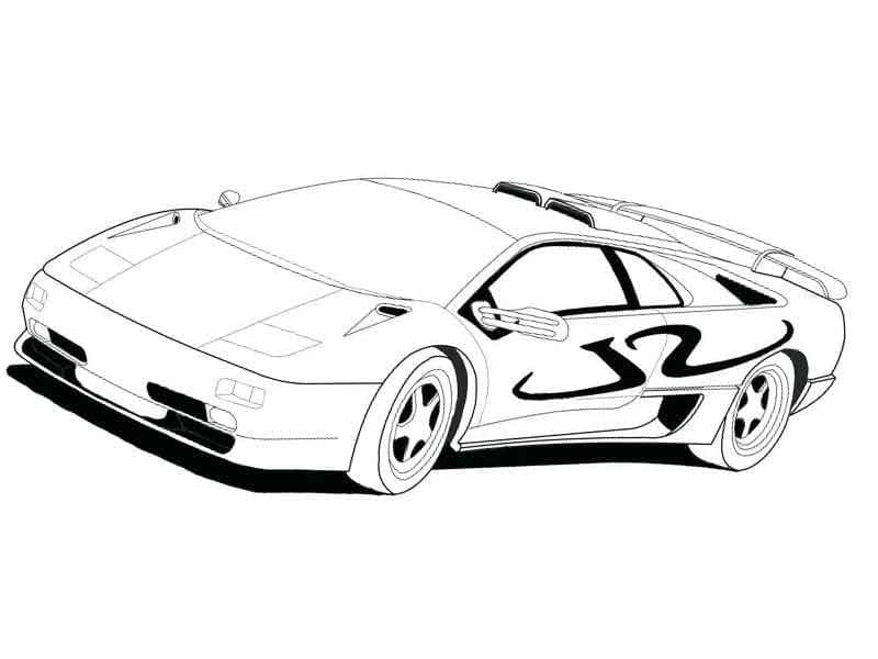 Målarbild Lamborghini Bil