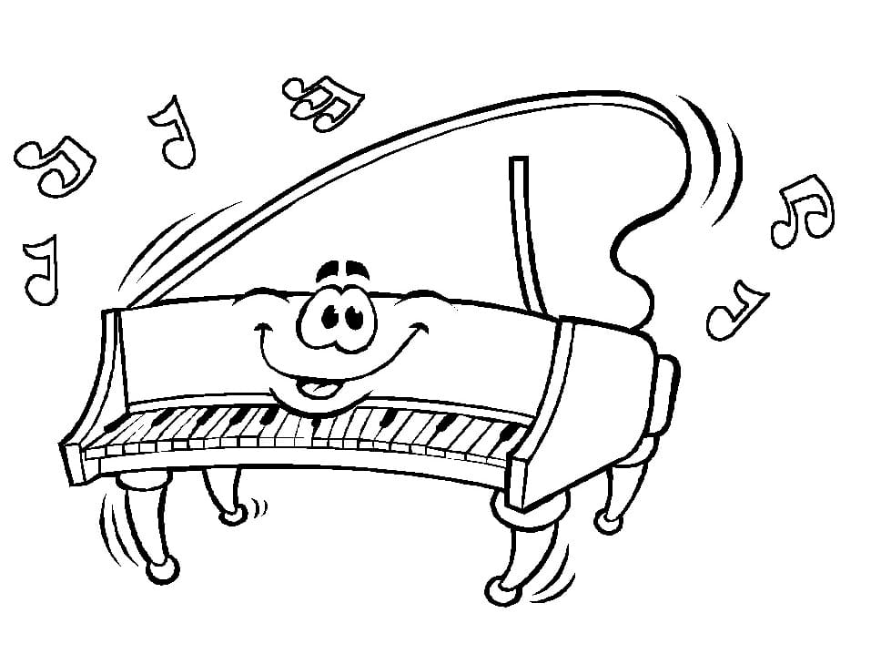 Målarbild Roligt Piano