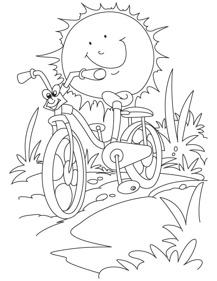 Målarbild Tecknad Cykel