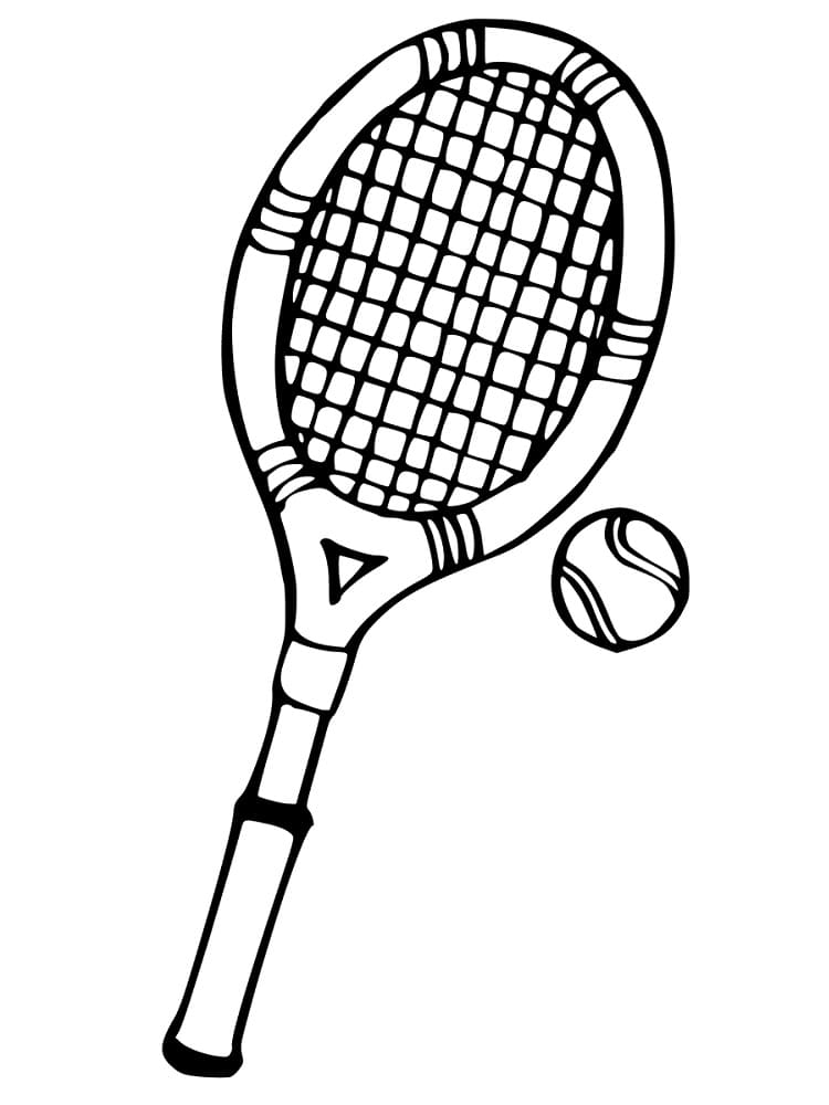 Målarbild Tennisracket och Tennisboll