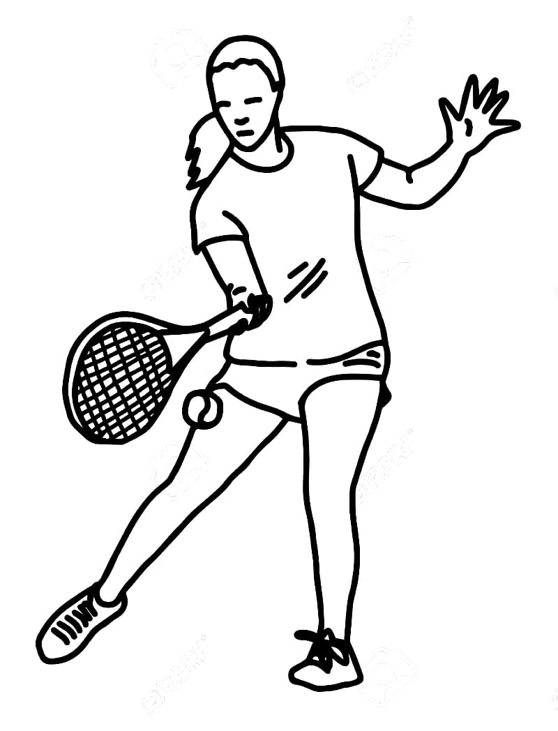 Målarbild Tennisspelare