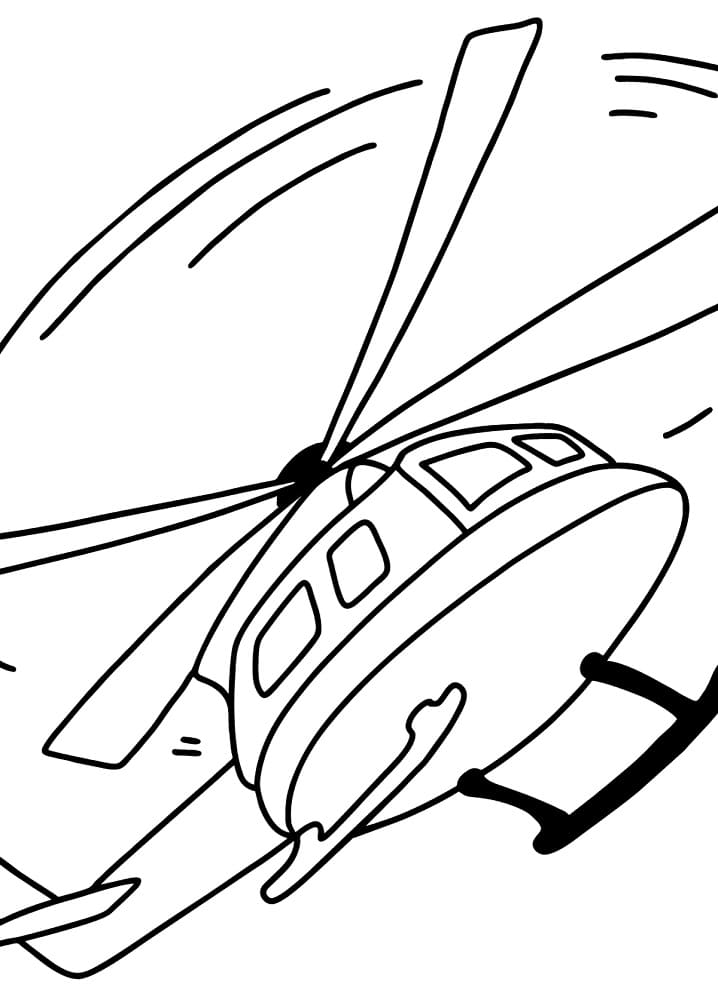 Målarbild Vanlig Helikopter