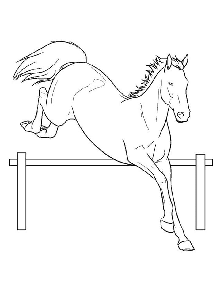Målarbild Hoppande Häst