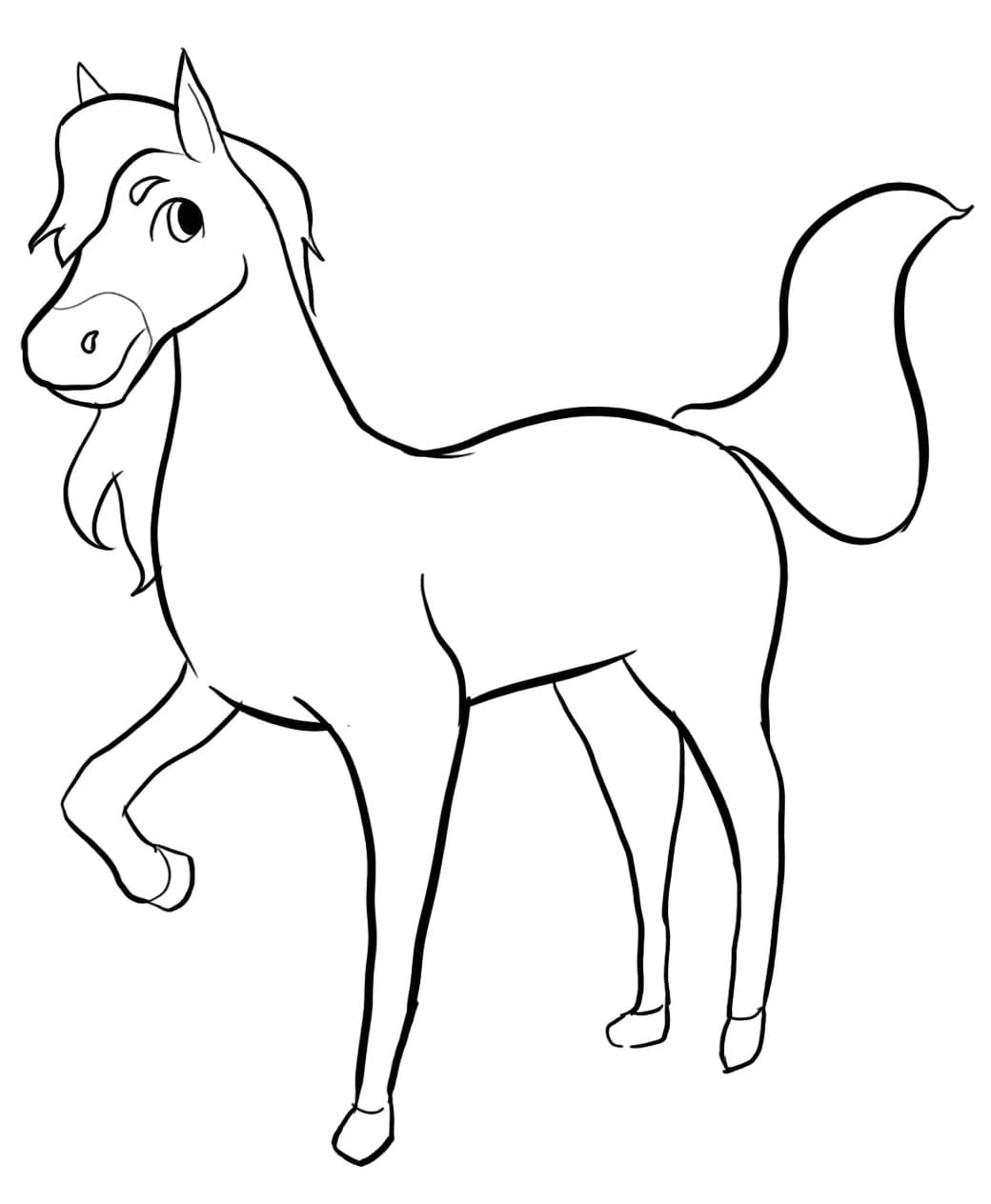 Målarbild Tecknad Häst