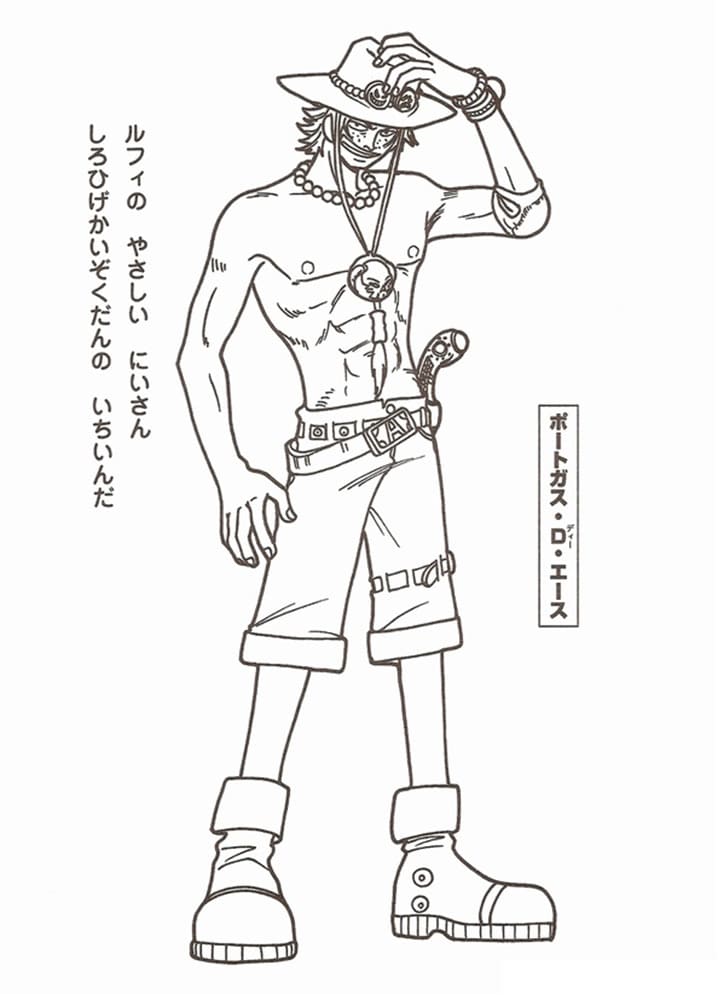 Målarbild Ace One Piece