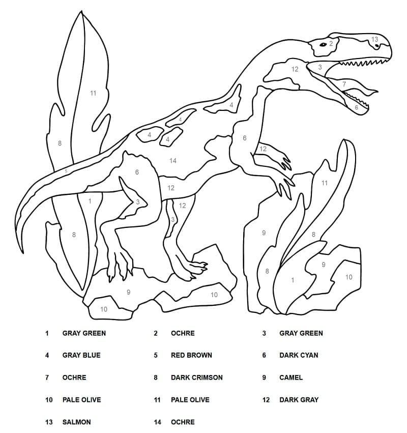 Målarbild Allosaurus Måla efter nummer