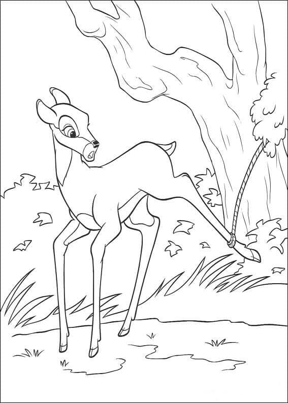 Målarbild Bambi är Fastspänd