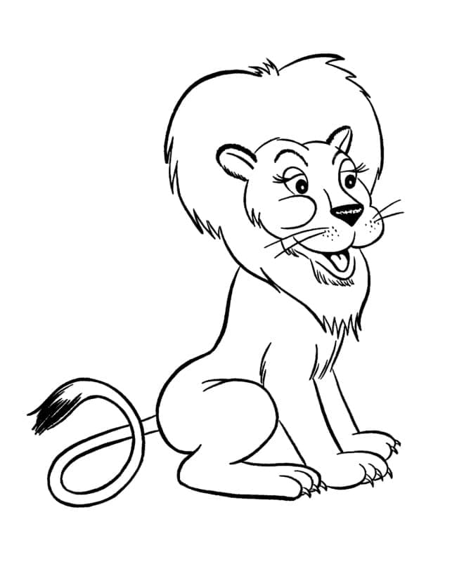 Målarbild Bedårande Lejon