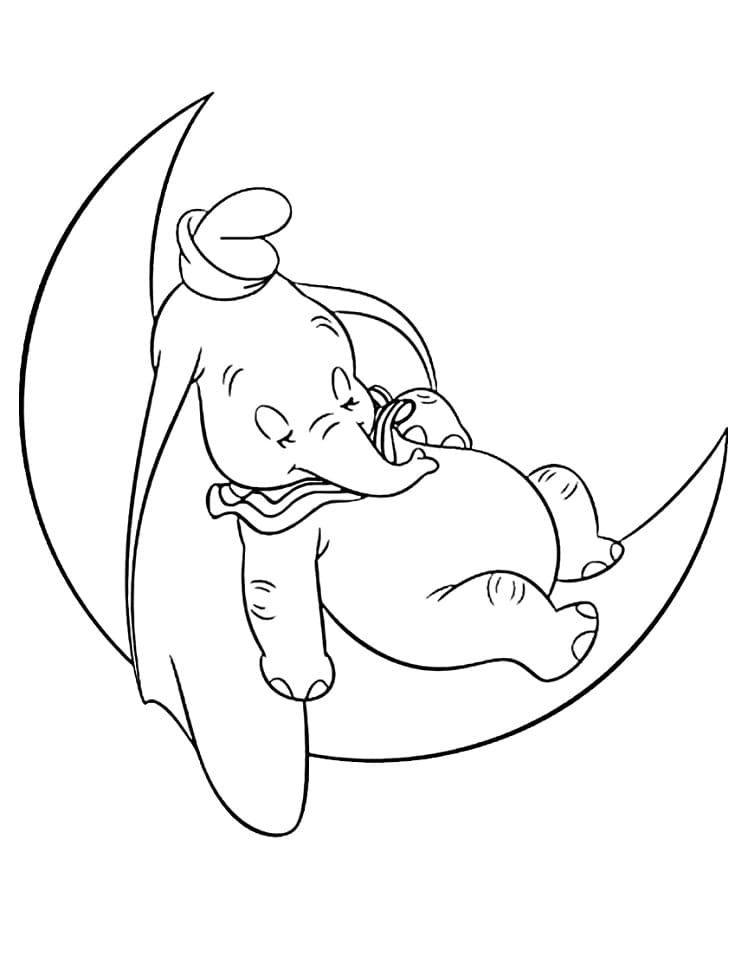 Målarbild Dumbo Sover