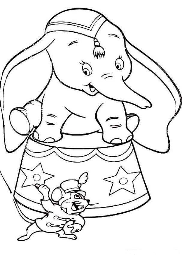 Målarbild Dumbo med Timothy