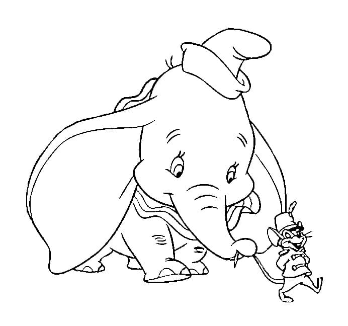 Målarbild Dumbo och Timothy