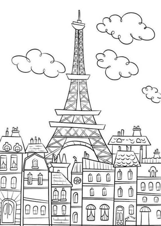 Målarbild Eiffeltornet 10