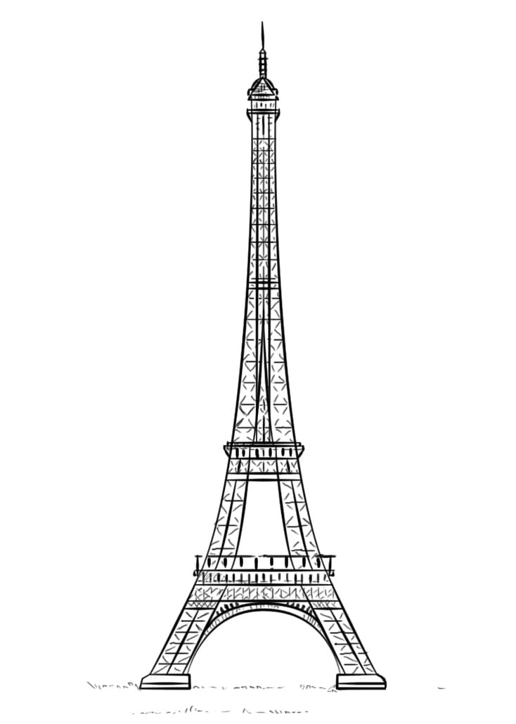 Målarbild Eiffeltornet 13