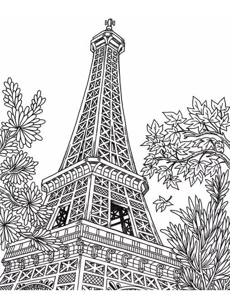 Målarbild Eiffeltornet 3