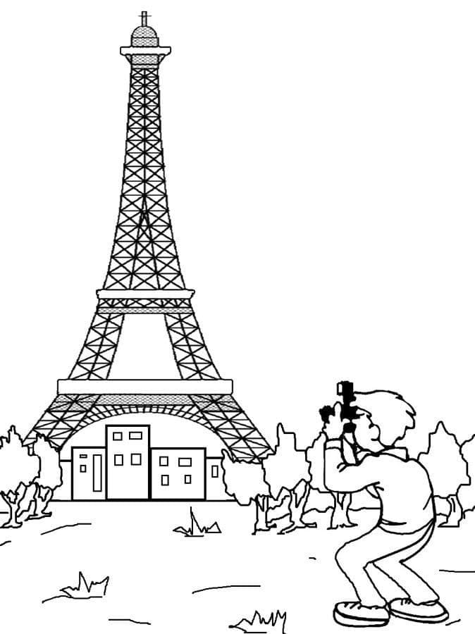 Målarbild Eiffeltornet 4