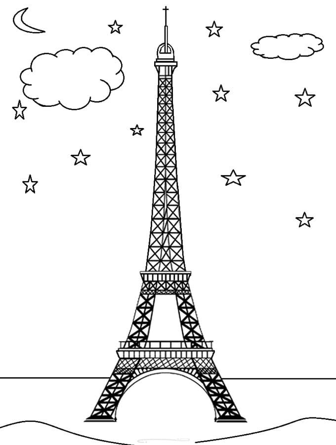 Målarbild Eiffeltornet 6